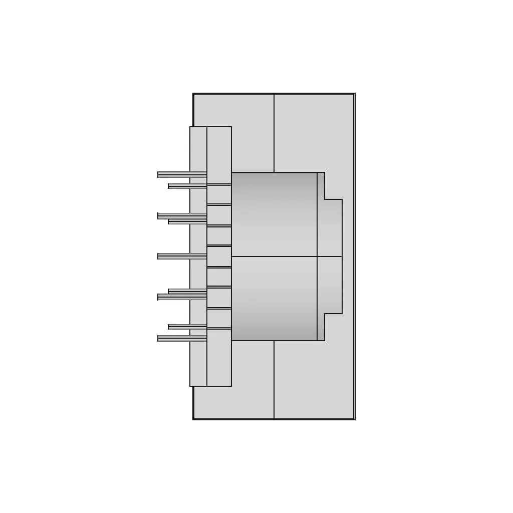 Pot4020V 5+5 Transformer - Downloadable CAD Representation_0_90_degree_snapshot
