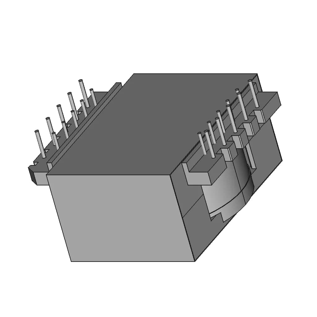Pot4020V 5+5 Transformer - Downloadable CAD Representation_60_30_degree_snapshot