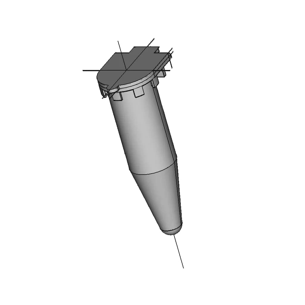 1.5Ml Eppendorf Tube | 3D Engineering Design File_60_30_degree_snapshot