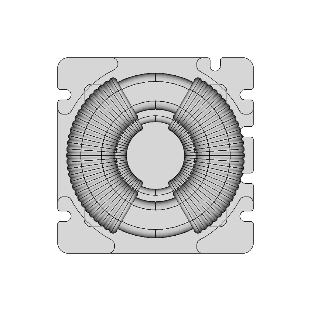 Common Mode Choke Pz-Dbc1515H-152M | High-Quality CAD Model_90_0_degree_snapshot