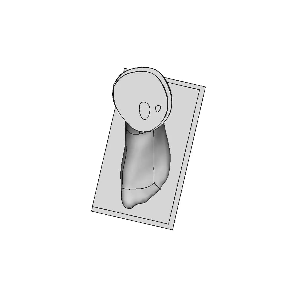 Foot Cad Model - Downloadable CAD Representation_270_0_degree_snapshot