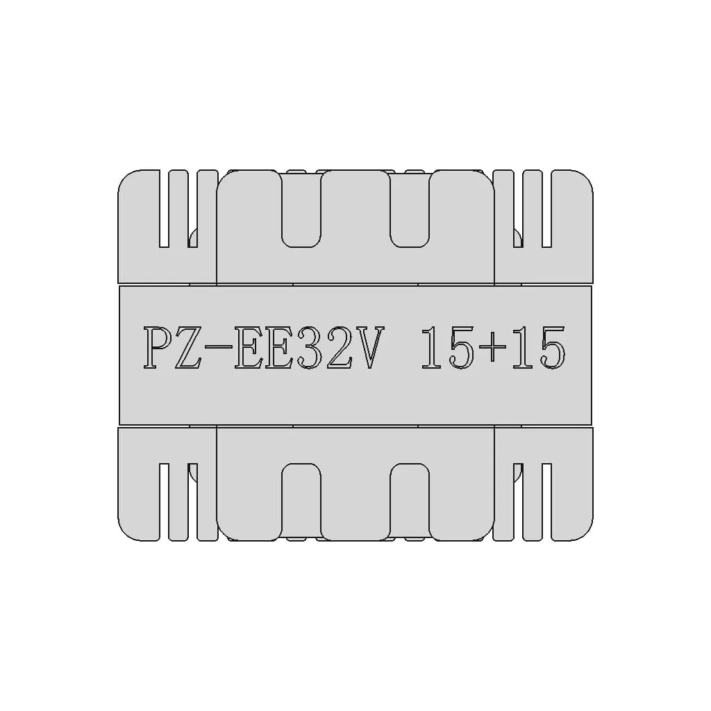 Ee32 Vertical Transformer 15+15 | High-Quality CAD Model_0_0_degree_snapshot