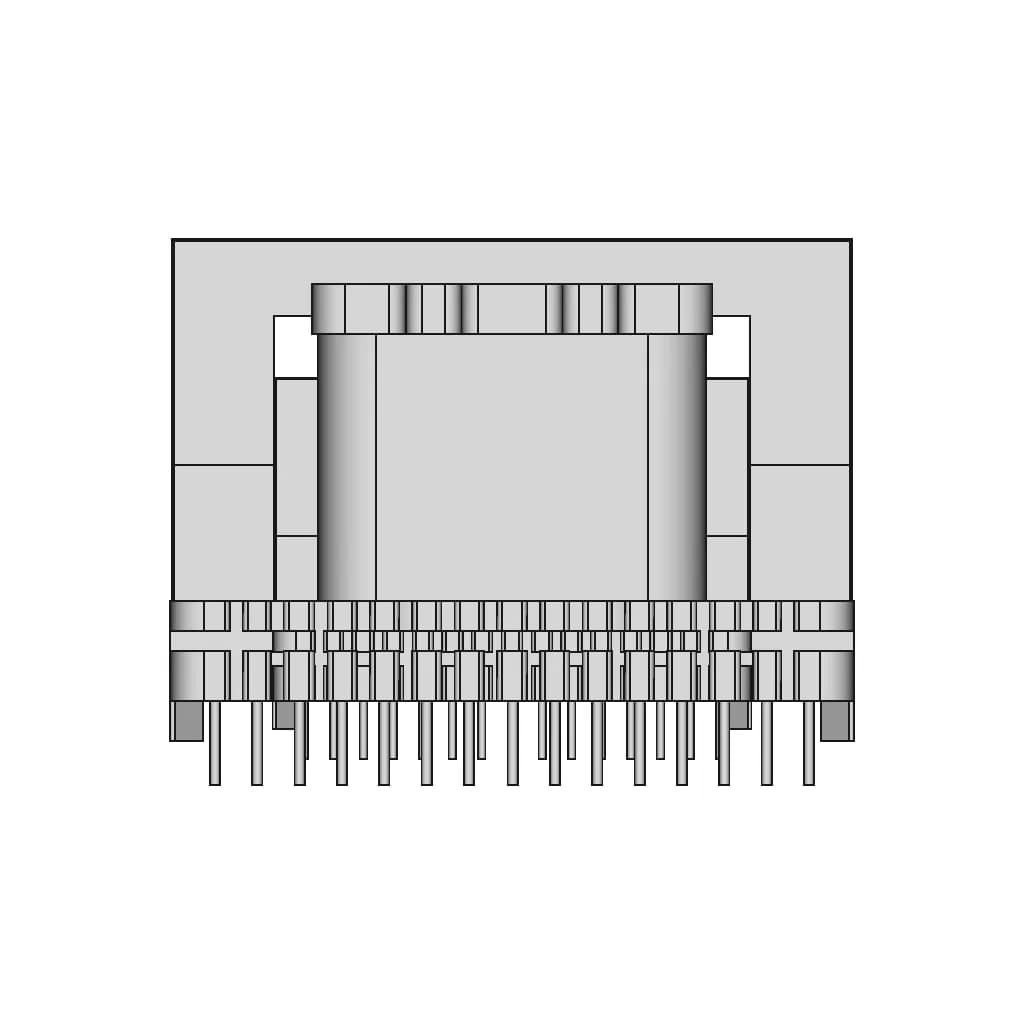 Ee32 Vertical Transformer 15+15 | High-Quality CAD Model_90_0_degree_snapshot