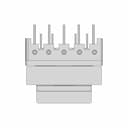 Ee2519 Horizontal Transformer 5+5 - Downloadable CAD Representation_90_0_degree_snapshot