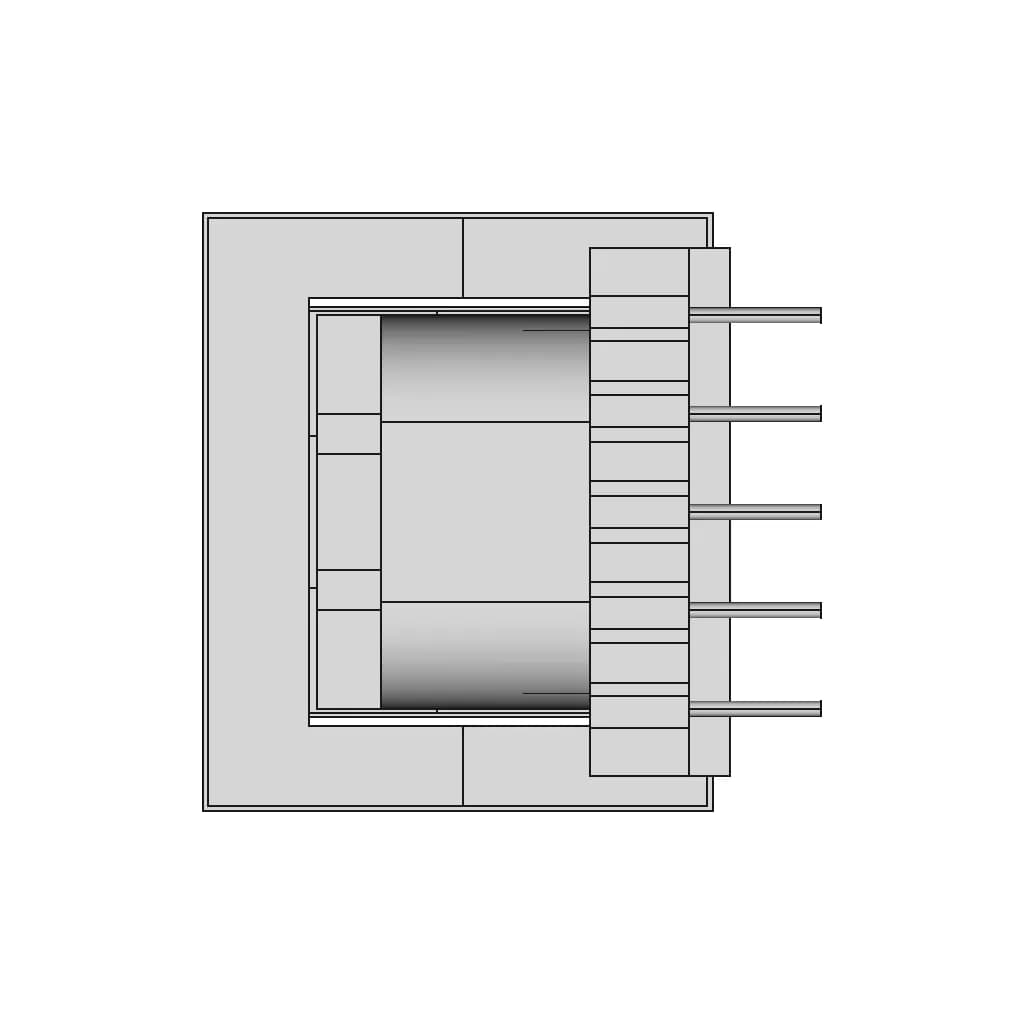 Ee22W Vertical Transformer 5+5 - Downloadable CAD Representation_0_90_degree_snapshot