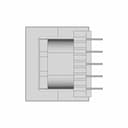 Ee22W Vertical Transformer 5+5 - Downloadable CAD Representation_0_90_degree_snapshot