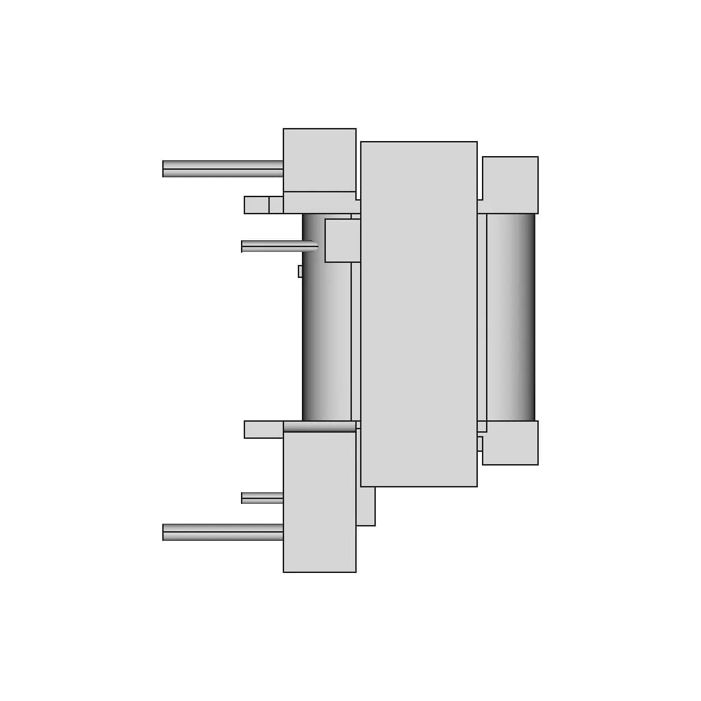 Ee16 Horizontal Transformer 5+5Pin - Downloadable CAD Representation_0_90_degree_snapshot