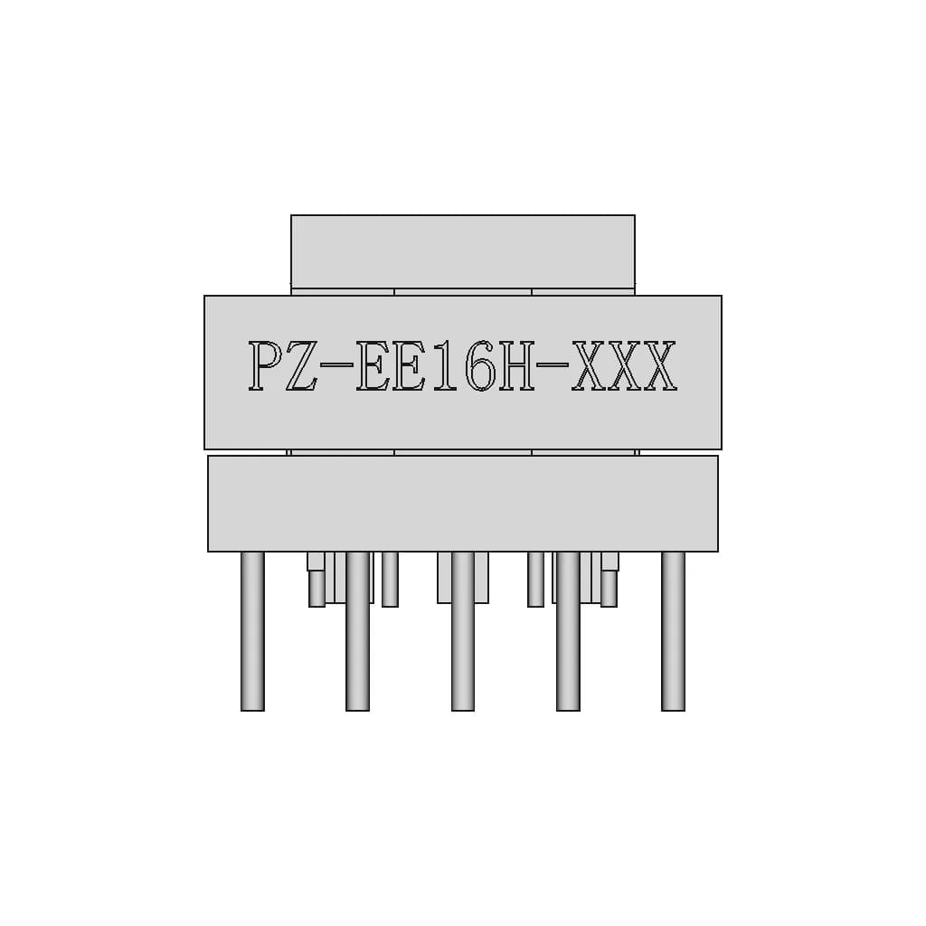 Ee16 Horizontal Transformer 5+5Pin - Downloadable CAD Representation_270_0_degree_snapshot