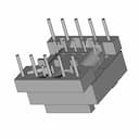 Ee16 Horizontal Transformer 5+5Pin - Downloadable CAD Representation_60_30_degree_snapshot