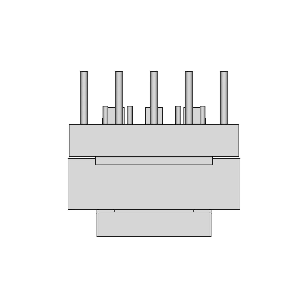 Ee16 Horizontal Transformer 5+5Pin - Downloadable CAD Representation_90_0_degree_snapshot