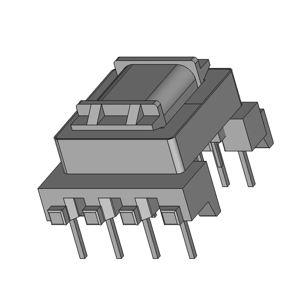 Ee16 5+4Pin Horizontal Transformer - Standard Mechanical Component_60_30_degree_snapshot
