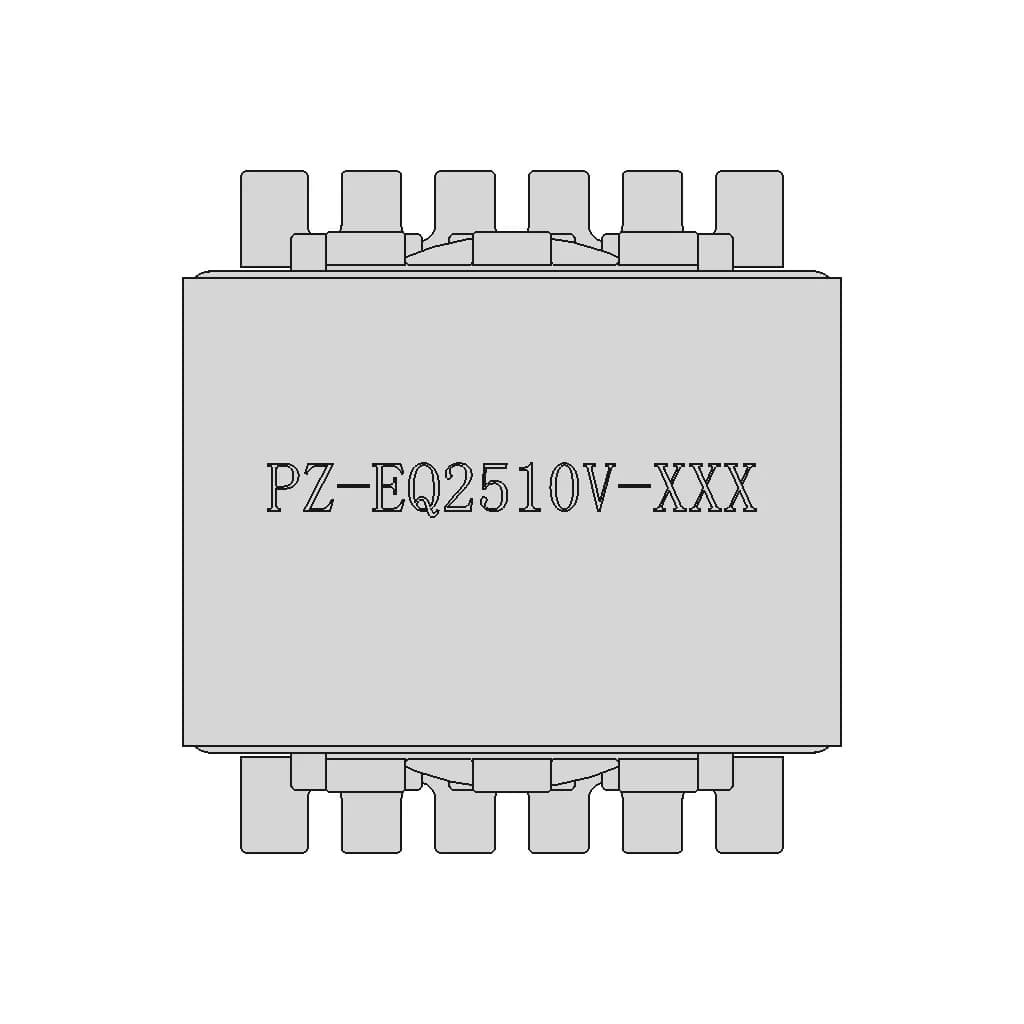 Pz-Eq2510 Tramsformer 6+6Pin | High-Quality CAD Model_0_0_degree_snapshot