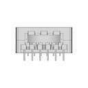 Pz-Eq2510 Tramsformer 6+6Pin | High-Quality CAD Model_90_0_degree_snapshot