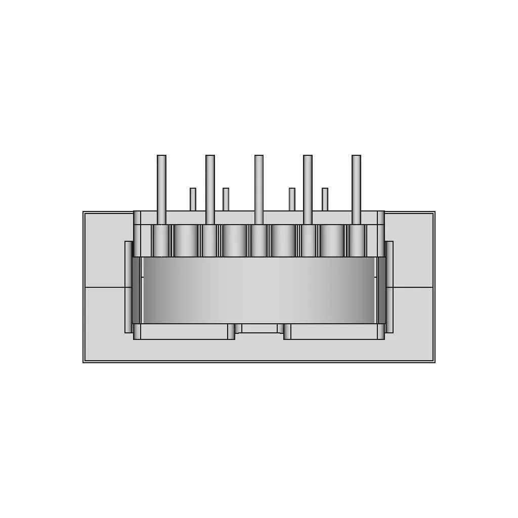 Pz-Eq25 Tramsformer 5+0Pin - Standard Mechanical Component_90_0_degree_snapshot