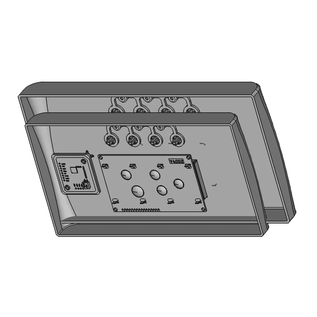 3D Printed Plastic Enclosure Case - Downloadable CAD Representation_60_30_degree_snapshot