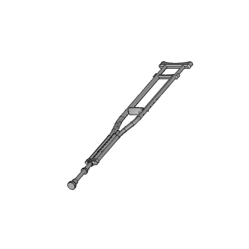 Axillary Crutch Model | 3D Engineering Design File_60_30_degree_snapshot