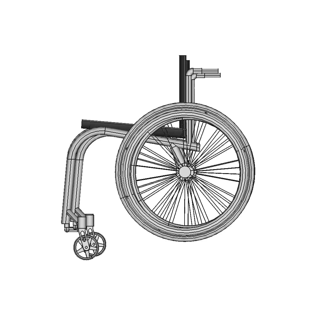 Wheel Chair / Fauteuil Roulant - Standard Mechanical Component_0_0_degree_snapshot