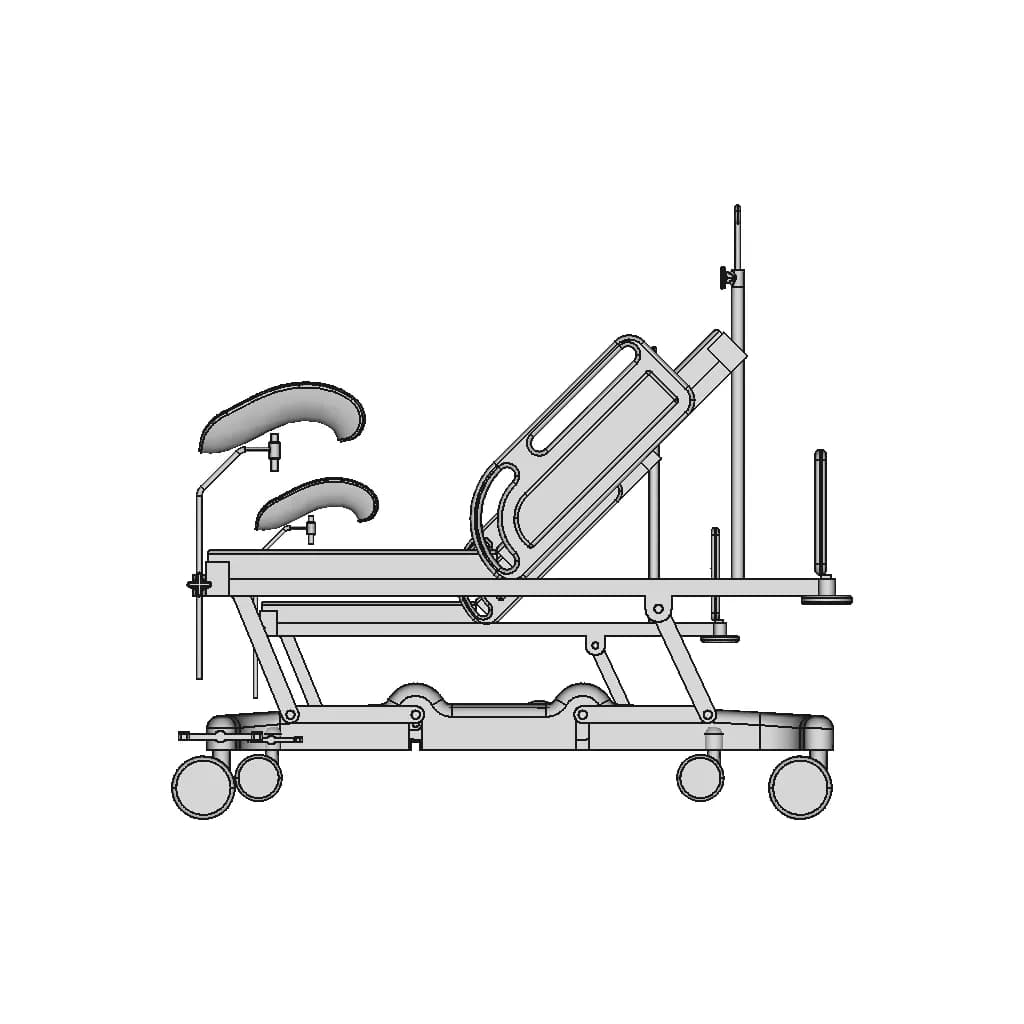 Hospital Ldr Bed - Downloadable CAD Representation_0_90_degree_snapshot