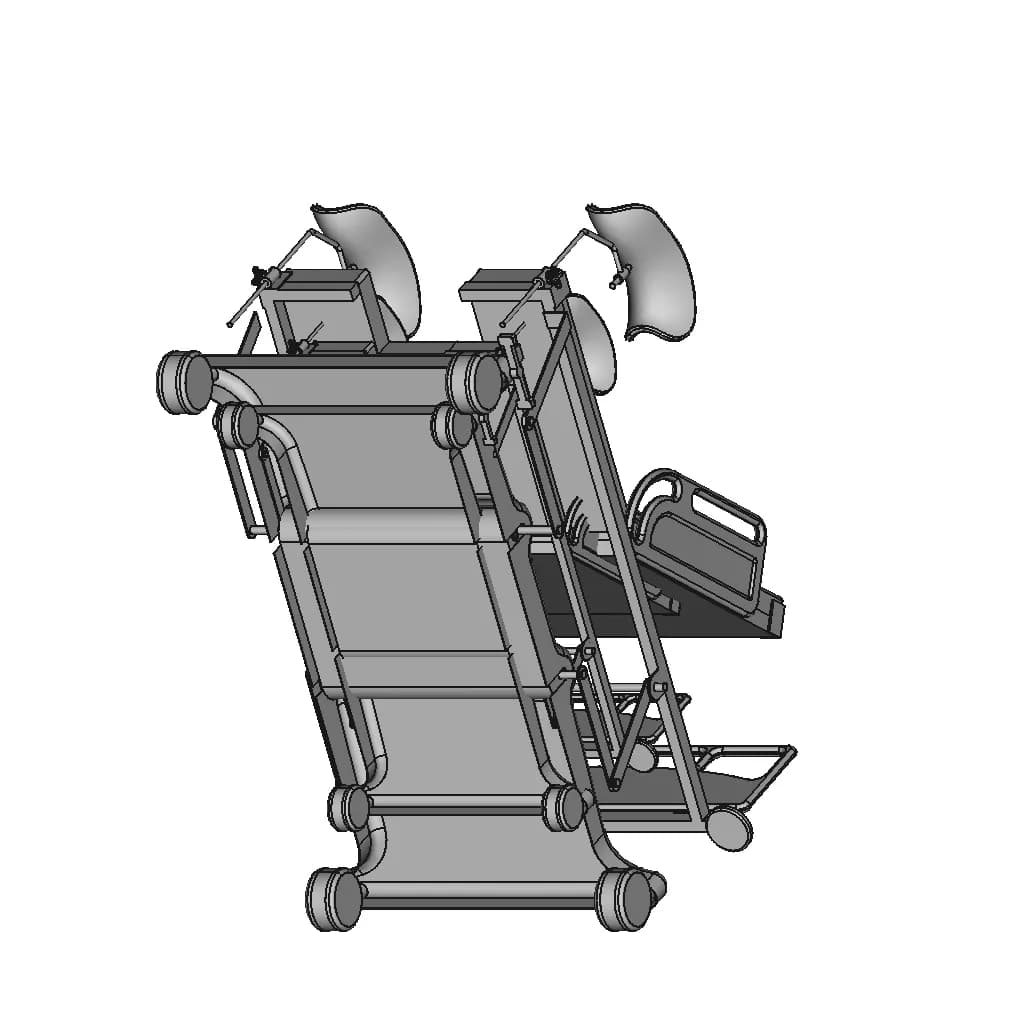 Hospital Ldr Bed - Downloadable CAD Representation_60_30_degree_snapshot