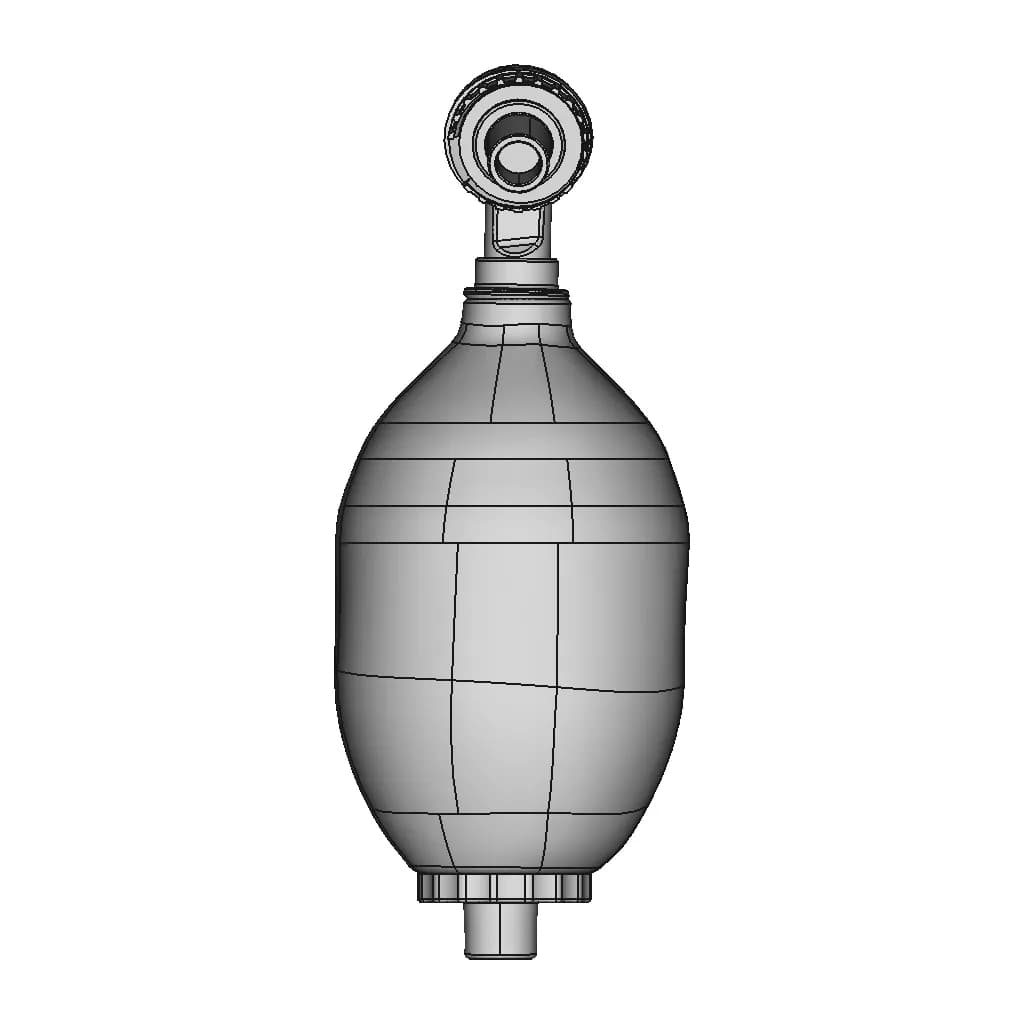 Ambu Bag 1600 Ml | High-Quality CAD Model_90_0_degree_snapshot