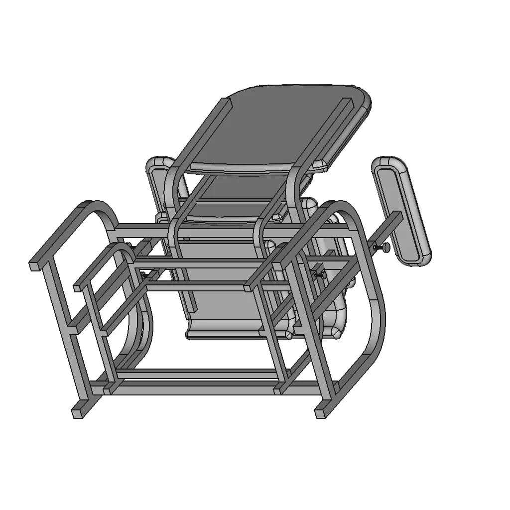 Blood Draw Chair | High-Quality CAD Model_60_30_degree_snapshot