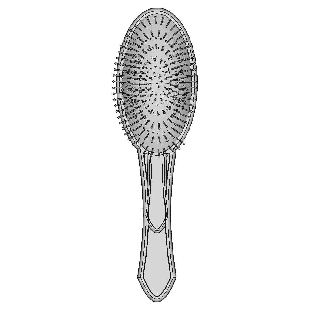 Hair Brush - Downloadable CAD Representation_270_0_degree_snapshot