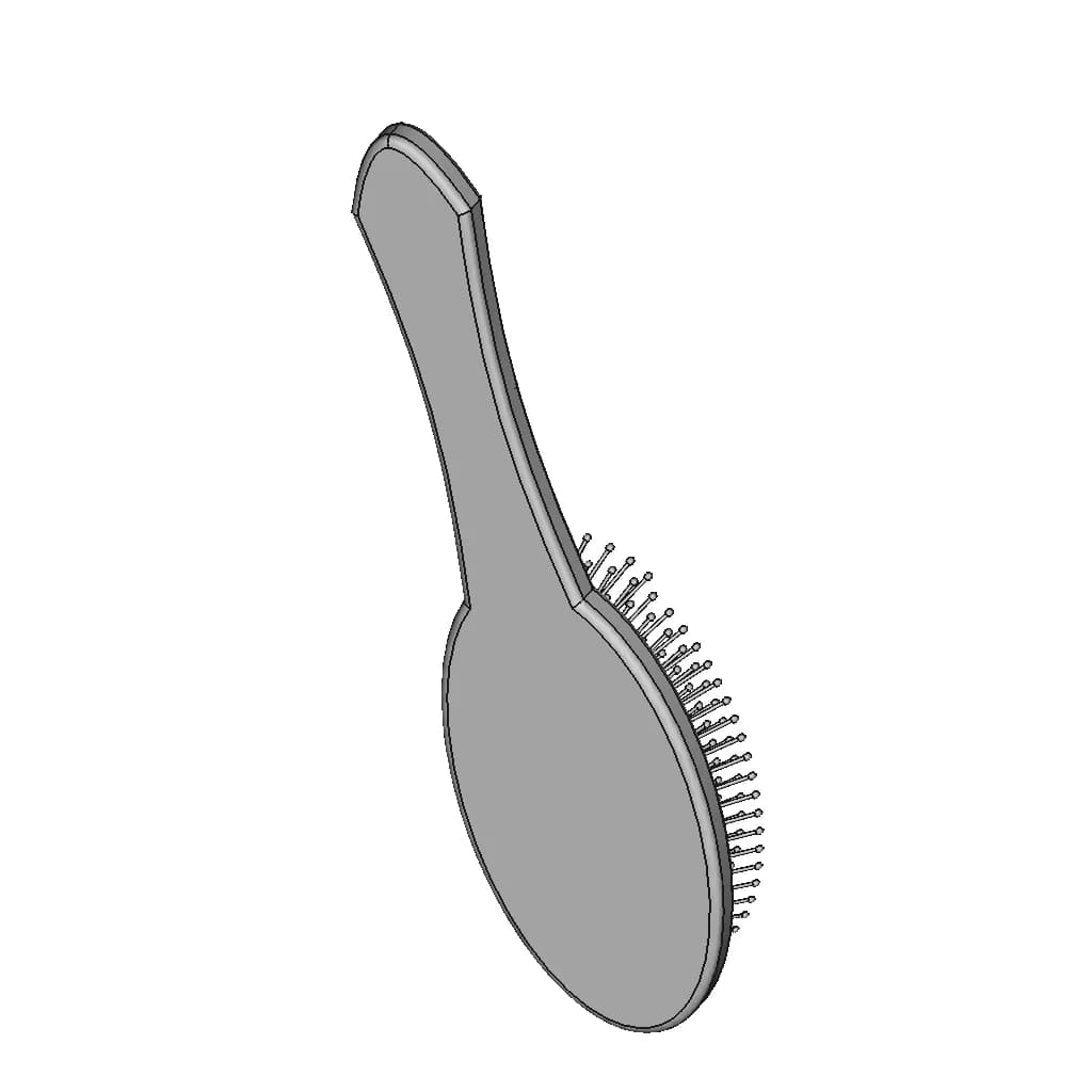 Hair Brush - Downloadable CAD Representation_60_30_degree_snapshot