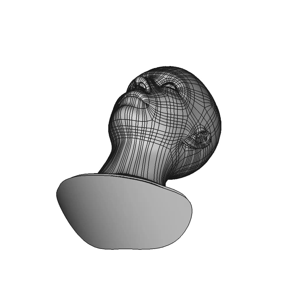 Generic Human Head | 3D Engineering Design File_60_30_degree_snapshot