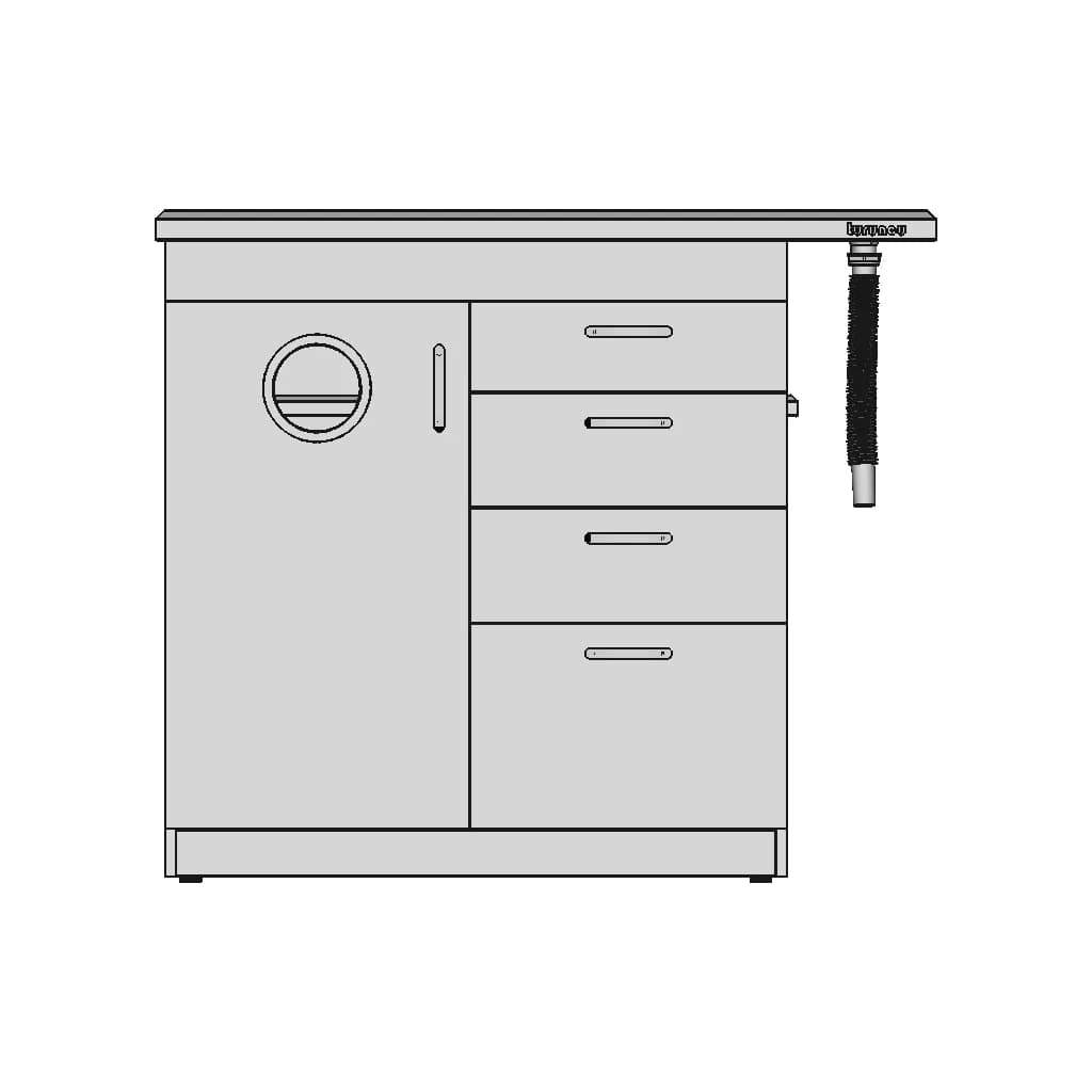 Veterinary Desk With Drawer - Standard Mechanical Component_0_0_degree_snapshot