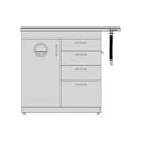 Veterinary Desk With Drawer - Standard Mechanical Component_0_0_degree_snapshot