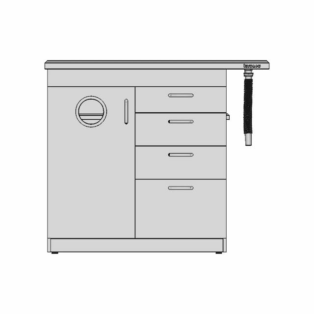 Veterinary Desk With Drawer - Standard Mechanical Component