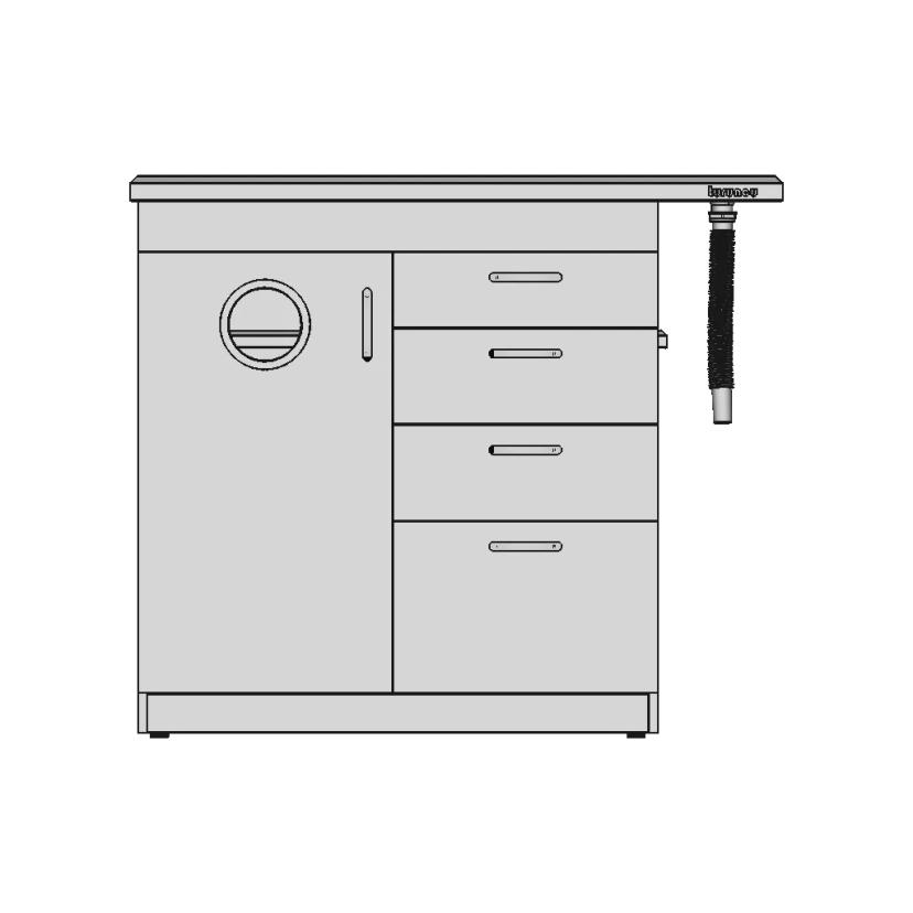 Veterinary Desk With Drawer - Standard Mechanical Component