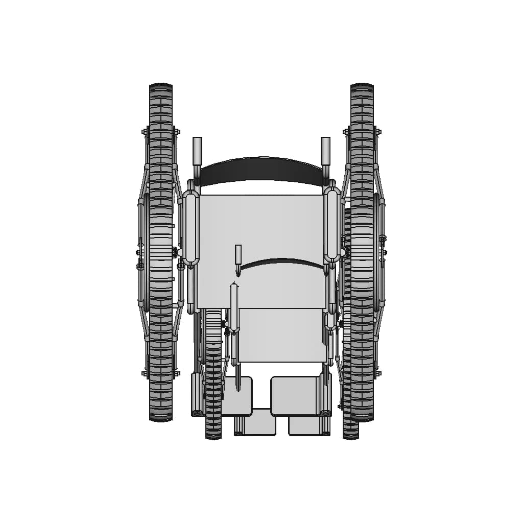 All-Terrain Tracked Wheelchair (Planetary Hub Gear Reduction) | 3D Engineering Design File_270_0_degree_snapshot