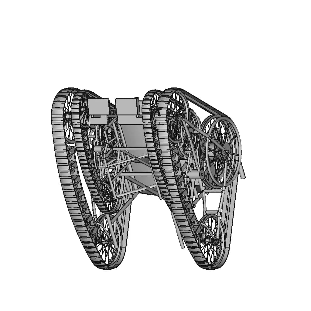 All-Terrain Tracked Wheelchair (Planetary Hub Gear Reduction) | 3D Engineering Design File_60_30_degree_snapshot