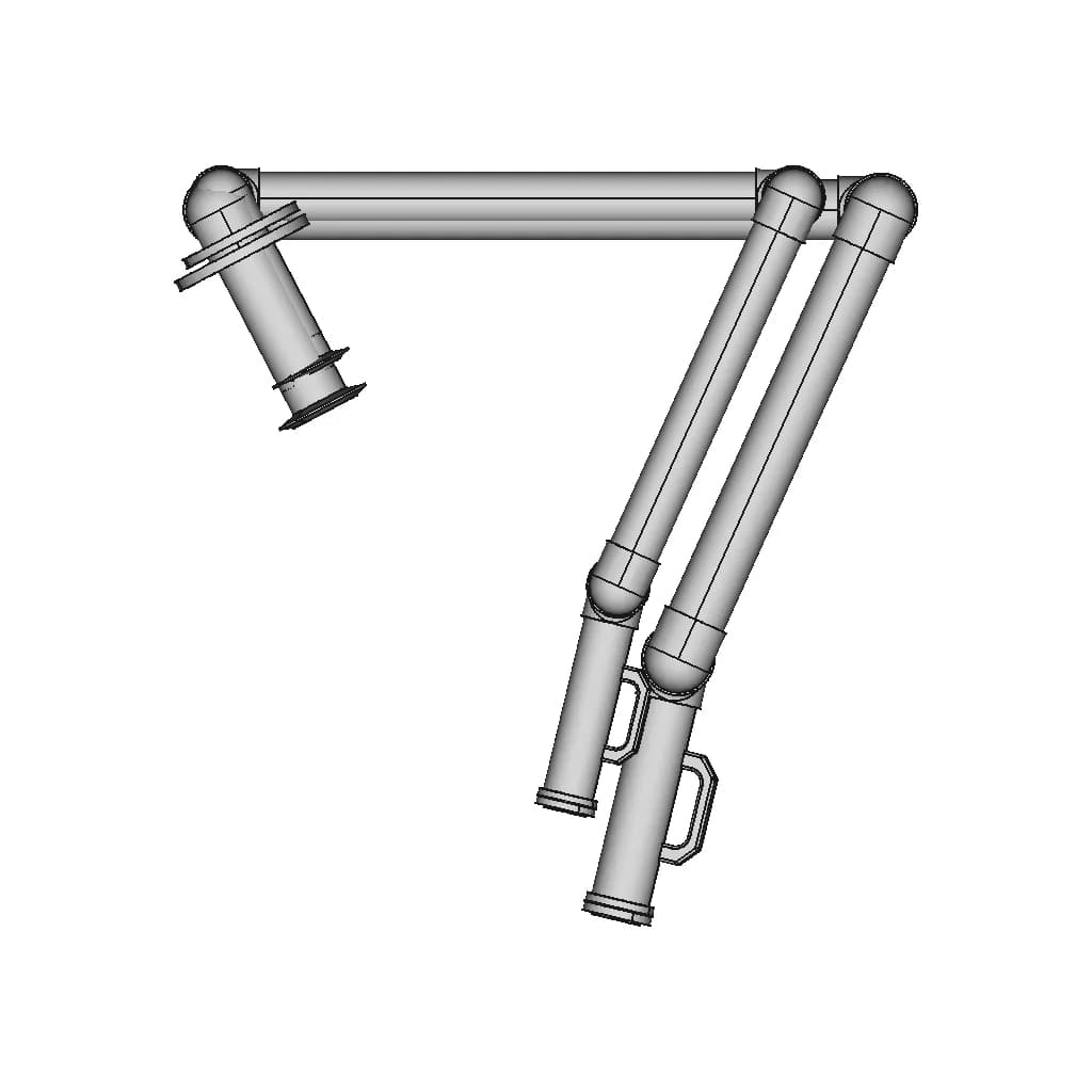 Local Suction Arm - Lokal Emiş Kolu - Downloadable CAD Representation_0_90_degree_snapshot
