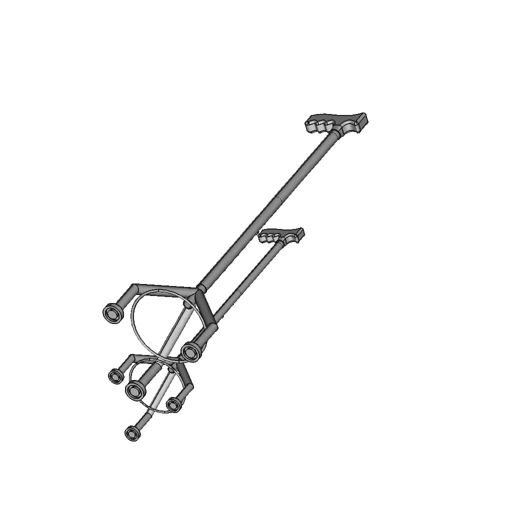 Walking Stick - Downloadable CAD Representation_60_30_degree_snapshot