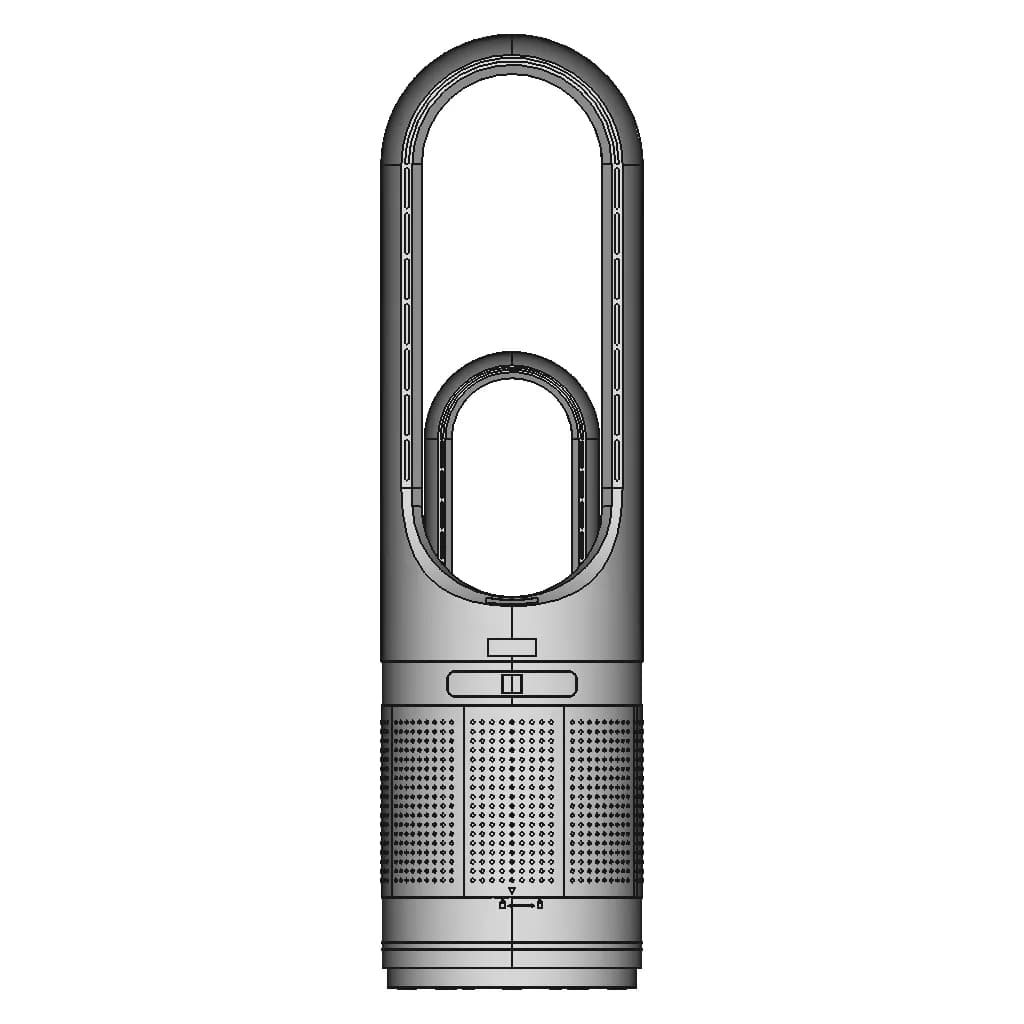 Air_Purifier_Ps-400T2 - Downloadable CAD Representation_90_0_degree_snapshot