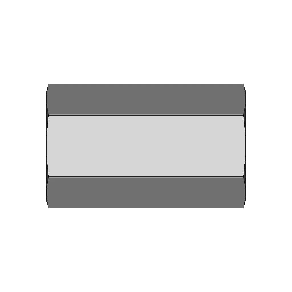 Pn-15 - Dn.1-2 - Mini Ball Valve - F.F - R.Bsp - Inox 304 - Downloadable CAD Representation_90_0_degree_snapshot