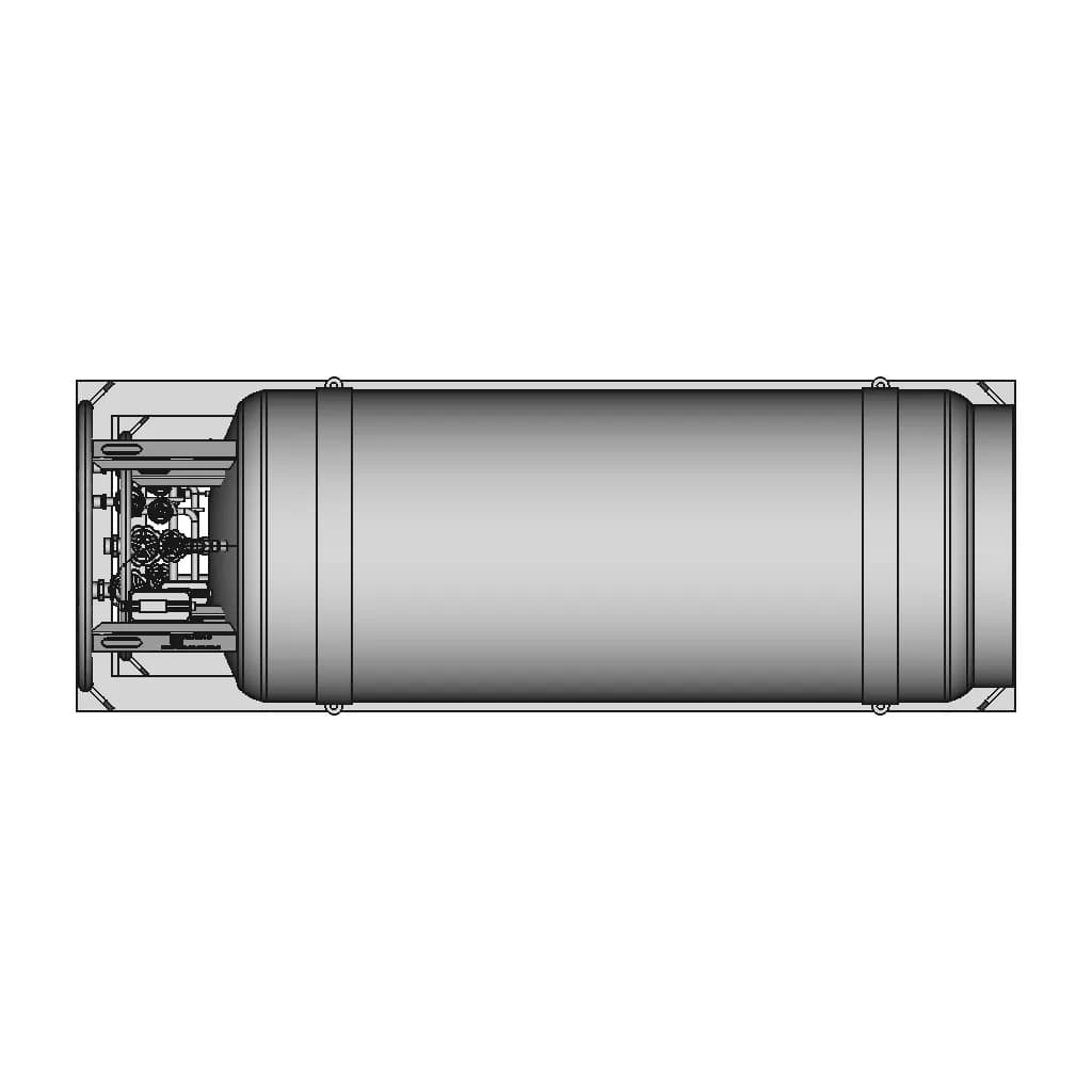 Cryogenic Cylinder For Lox, Lar, Lin | High-Quality CAD Model_270_0_degree_snapshot