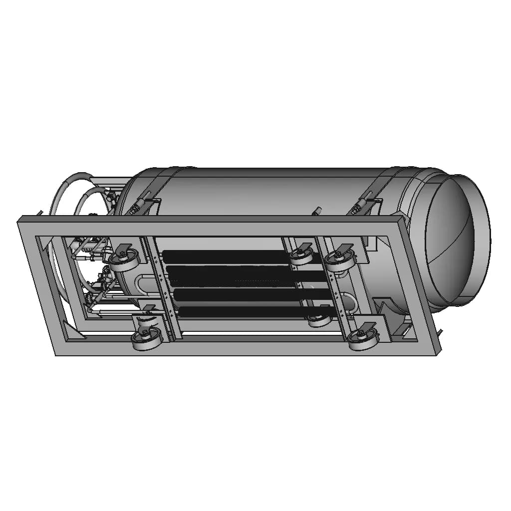 Cryogenic Cylinder For Lox, Lar, Lin | High-Quality CAD Model_60_30_degree_snapshot