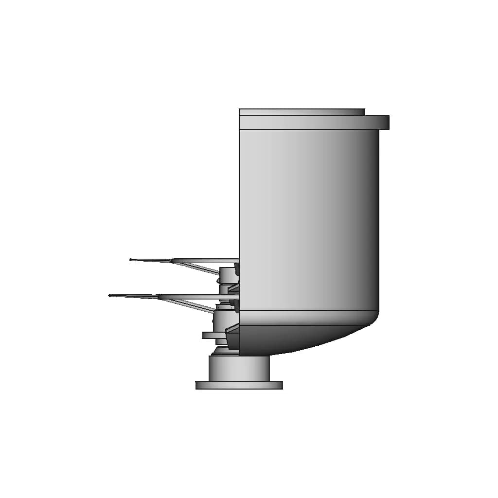 Pharmaceutical Mixing Vessel With Two Rotors - Standard Mechanical Component_0_270_degree_snapshot