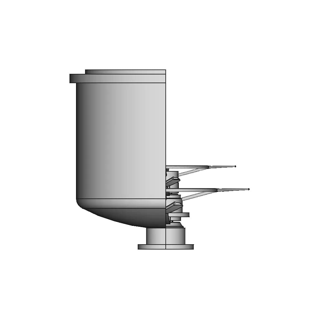 Pharmaceutical Mixing Vessel With Two Rotors - Standard Mechanical Component_0_90_degree_snapshot
