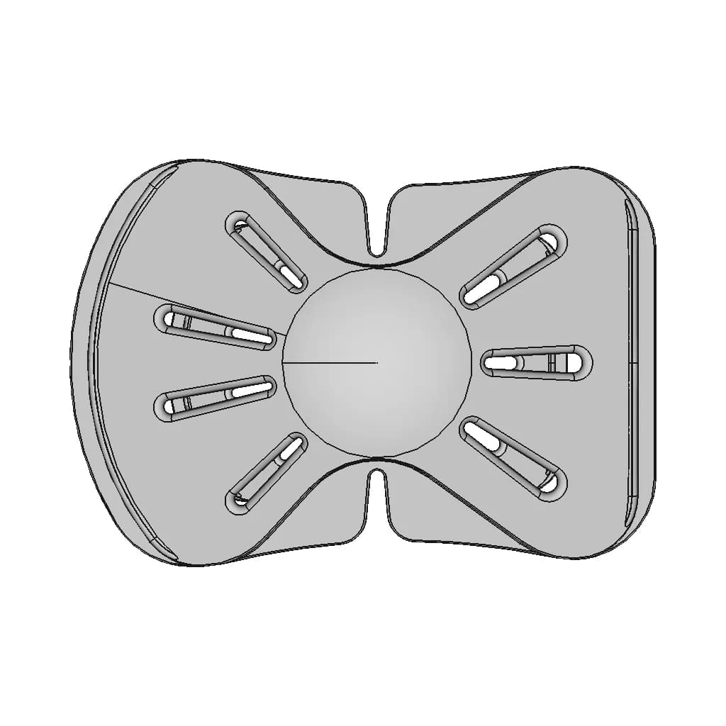 Plastic Part Of The Knee Pads | 3D Engineering Design File_270_0_degree_snapshot