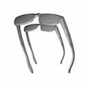 Glasses | High-Quality CAD Model_60_30_degree_snapshot