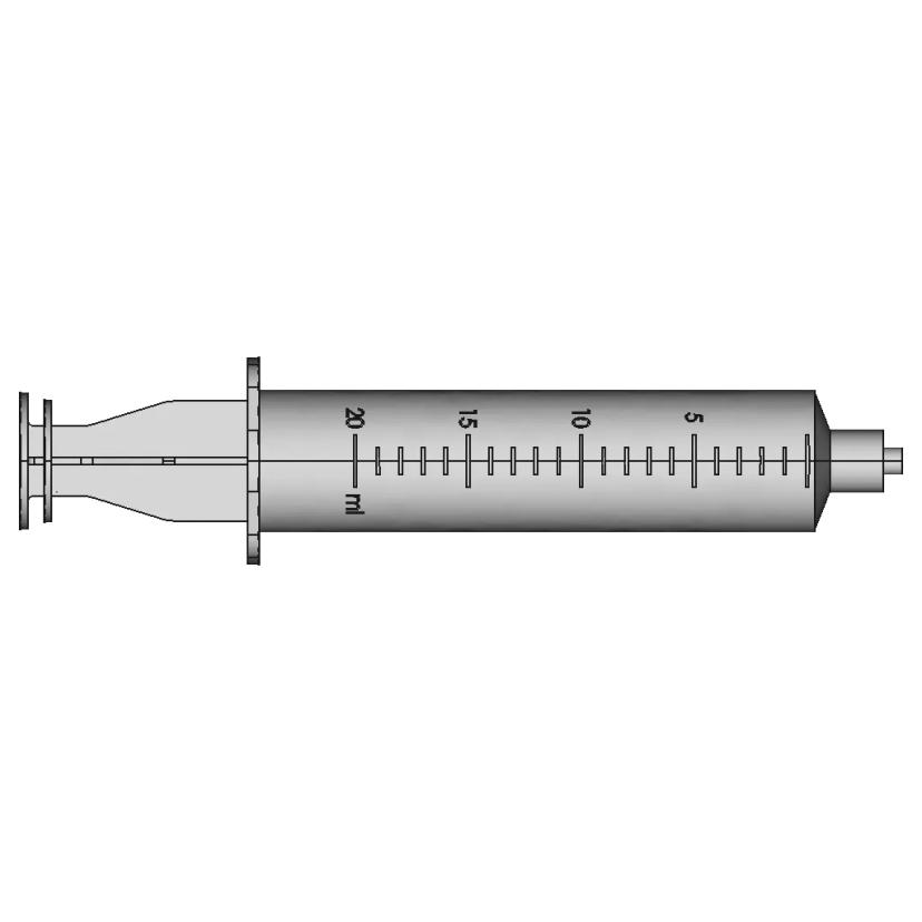 Syringe 20 Ml With Thread | High-Quality CAD Model