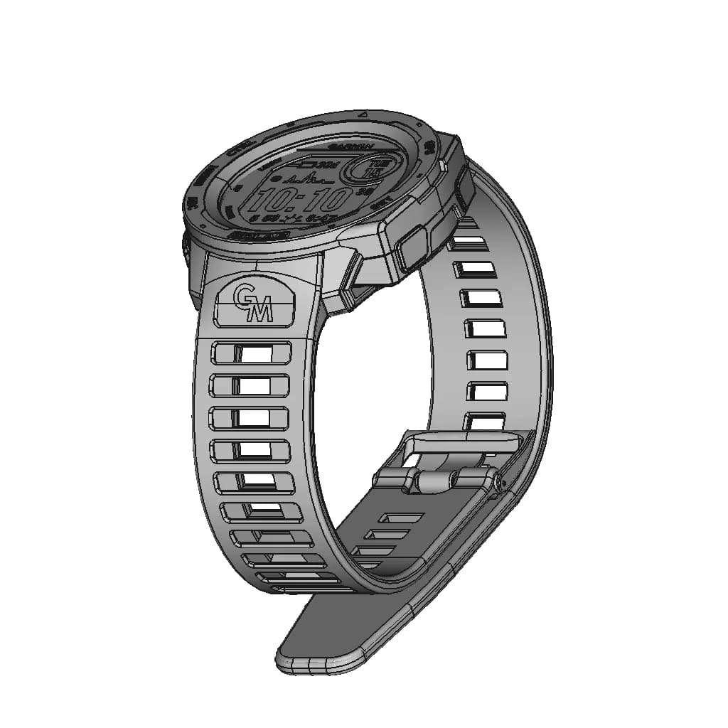 Garmin Instinct Solar Sport Watch - Downloadable CAD Representation_60_30_degree_snapshot