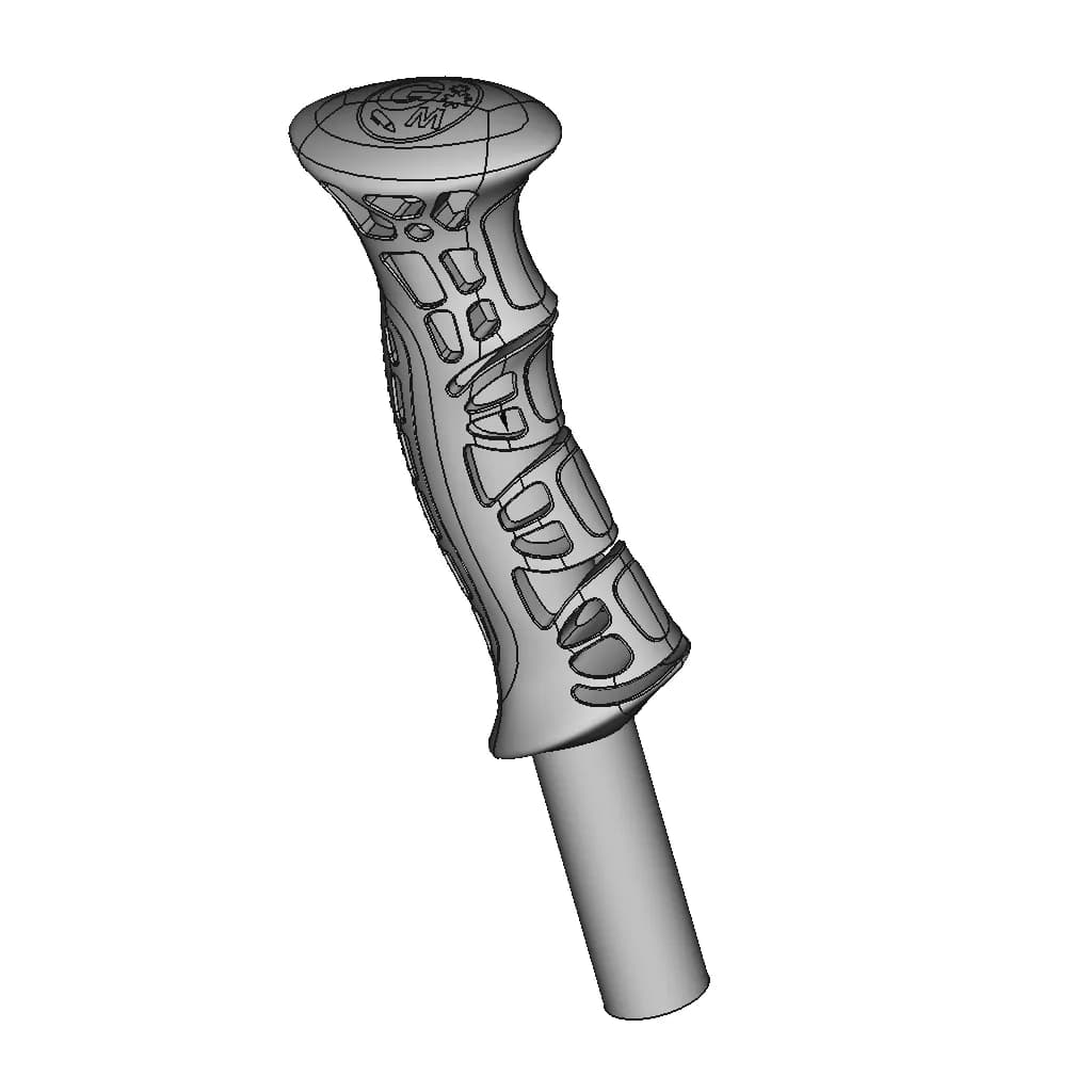Ski Pole Grip - Downloadable CAD Representation_60_30_degree_snapshot
