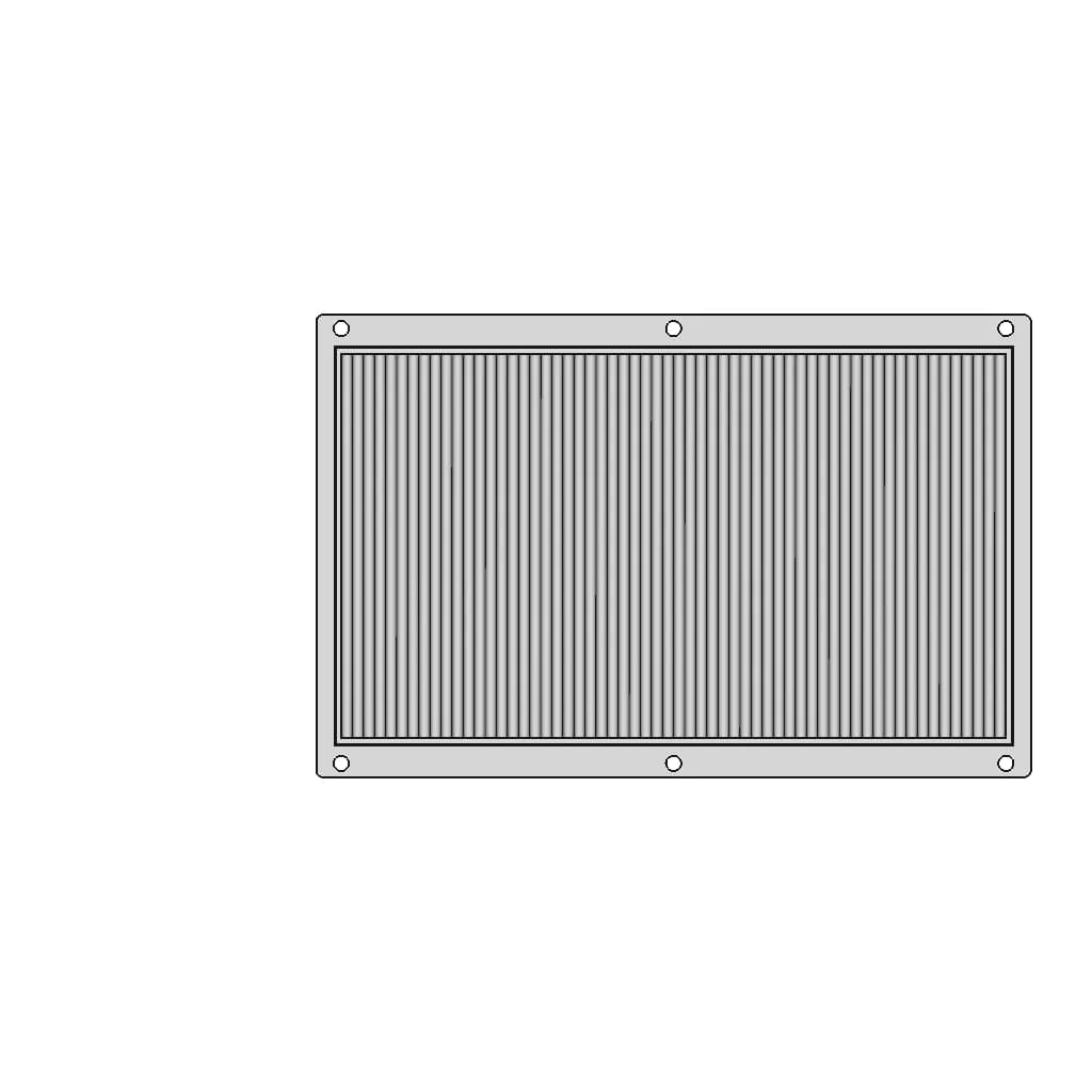 Hepa Filter Bracket For Fp 25 015 And 2 Fans 120Mm - Standard Mechanical Component_90_0_degree_snapshot
