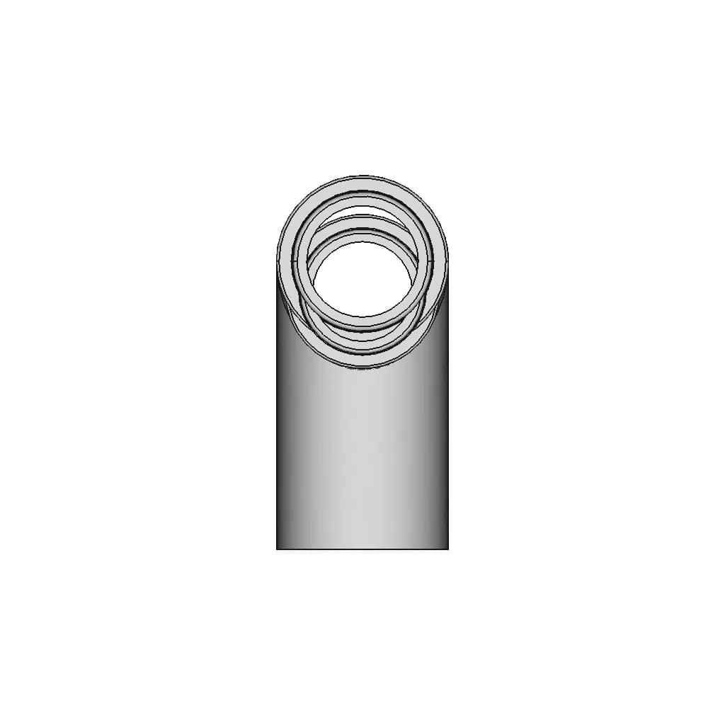 Anaesthetic Ventilation T Connector F22 - F22 - M22 According To Iso 5356-1:2015 - Standard Mechanical Component_0_90_degree_snapshot