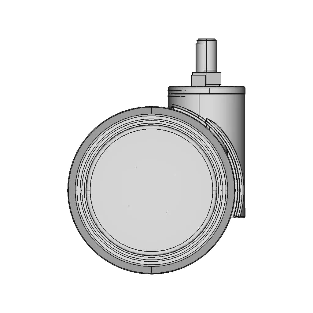 Swivel Wheel For Hospital Bed | 3D Engineering Design File_0_0_degree_snapshot